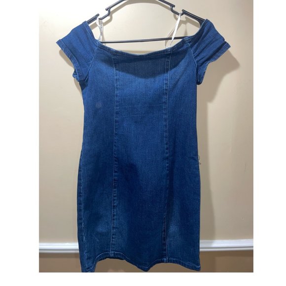 G by Guess Denim Dress with zip in front - Picture 3 of 4